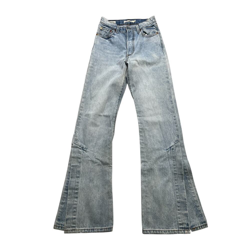 Vintage Levi's Wide-Leg Ribcage Split Flare Big E Denim Jeans Women's size 25x32